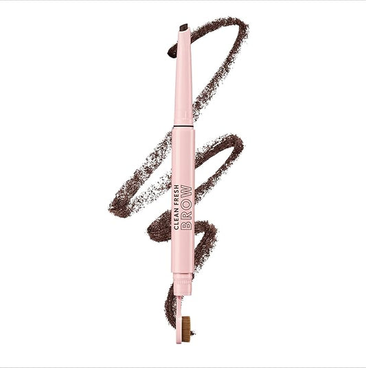 Covergirl Clean Fresh Brow Filler Pomade, 600 Dark Brown, Eyebrow Pencil, Ultra-Precise Tip, Creamy Formula, Highly Pigmented, Soft Matte Finish, Vegan Formula, 0.007oz