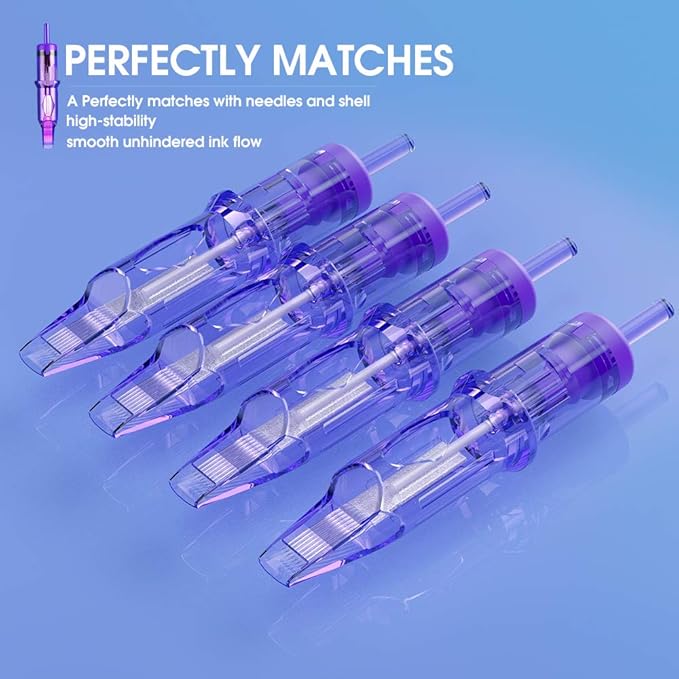 Mast Pro Tattoo Cartridges 20Pcs Disposable Needles Curved Magnum (1025RM)