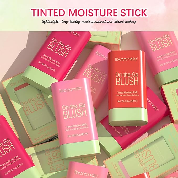 Multi-Use Makeup Blush Stick, 3-in-1 Cream Blush Stick