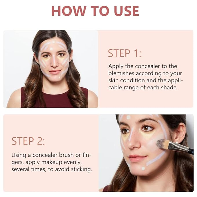 6 Color Correcting Concealer Palette With Concealer Brush,