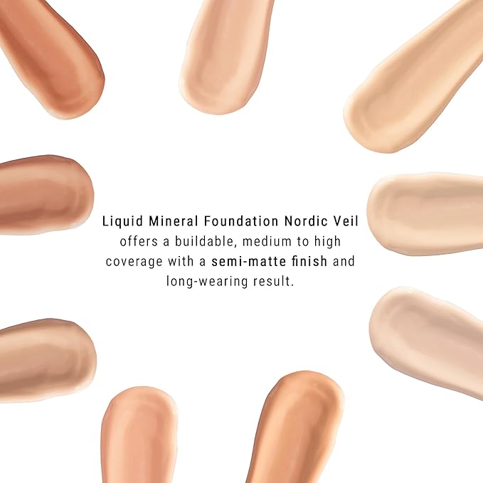 Nordic Veil Foundation - Full and Poreless Coverage, - 0. 88 oz