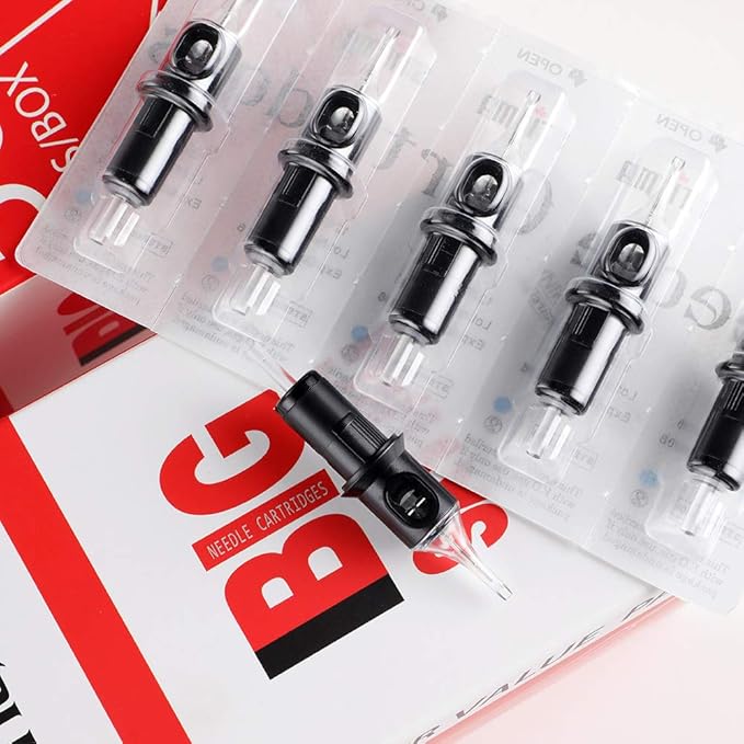 STIGMA Disposable Tattoo Cartridges Assorted Sizes 50pcs 1003RL 1005RL 1007RL 1009RL 1201RL 1203RL 1205RL 1207RL 1209RL 1211RL of Round Liner 0.3mm+0.35mm for Tattoo Supplies EN05-50KIT-C