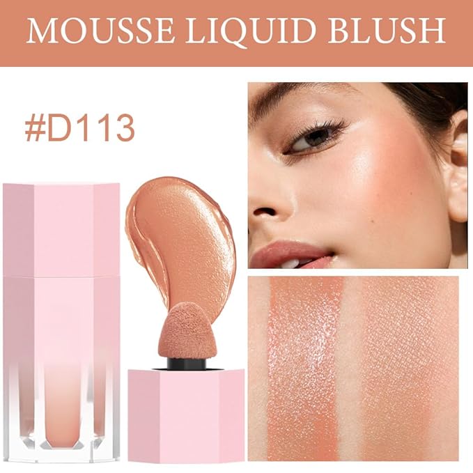 evpct 2Pcs Soft Cream Velvet Liquid Blush Makeup & D113
