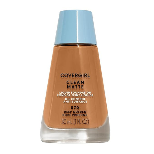 COVERGIRL Clean Matte Liquid Foundation, Deep Golden 570, of 1