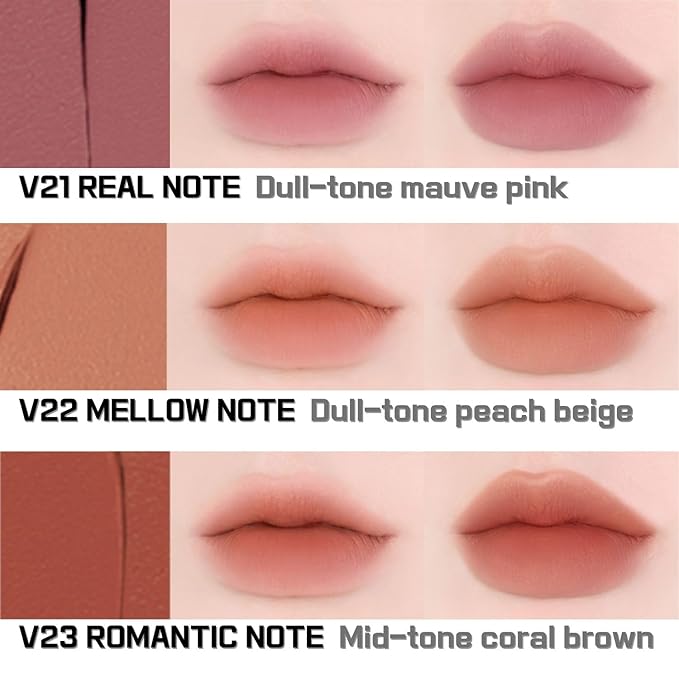 BBIA Last Velvet Tint - Soft & Creamy Matte Finish Lip Stain, Blur Effect with Velvety Texture, Long-Lasting, High Pigment, Lightweight, Non-Drying, Vegan, Korean Lip Makeup (V22 MELLOW NOTE)