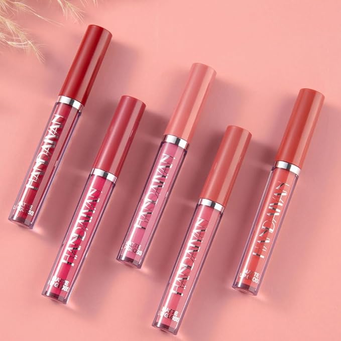 BestLand 3Pcs Matte Liquid Lip Lipstick Set for Women - 24H Transfer-Proof, Moisturizing & Non-Sticky I Warm Nude, Dusty Pink, Soft Coral I Vegan + Cruelty-Free for Daily & Party