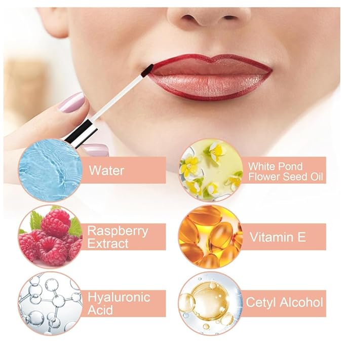 GECOMO Lip Liner Peel Off Lip Liner Tattoo, Peel Off Lip Stain, Long Lasting Lip Stain Peel Off Lip Liner Tattoo Highly Pigmented Lip Tint Stain - Wine Red