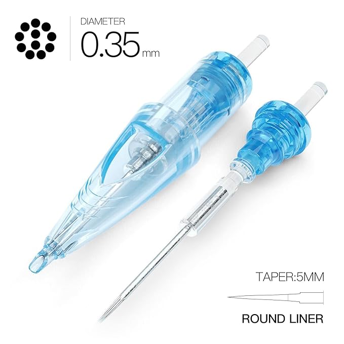 WJX Tattoo Cartridges 20Pcs Disposable Needles Round Liner 1211RL