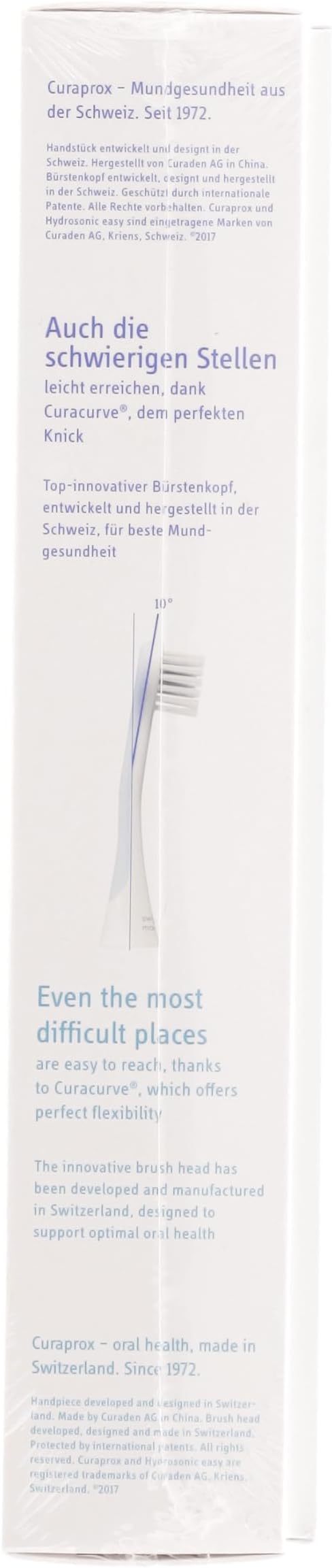 Curaprox Hydrosonic Easy Electric Toothbrush with Charger and Travel Case