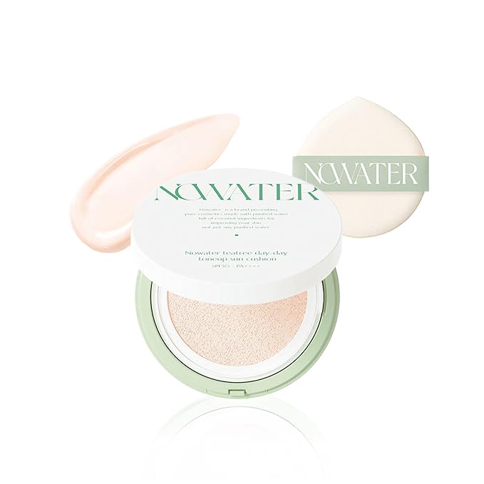 NOWATER Tea Tree Day-day Tone-up Sun Cushion (SPF50+, Natural light)