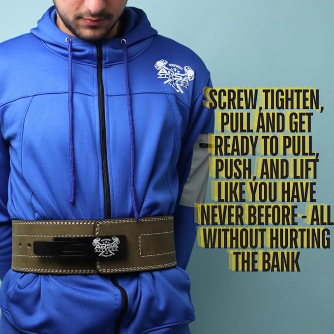 Weightlifting Adjustable Lever Belt for Men & Women 10MM Thickness 4" Width
