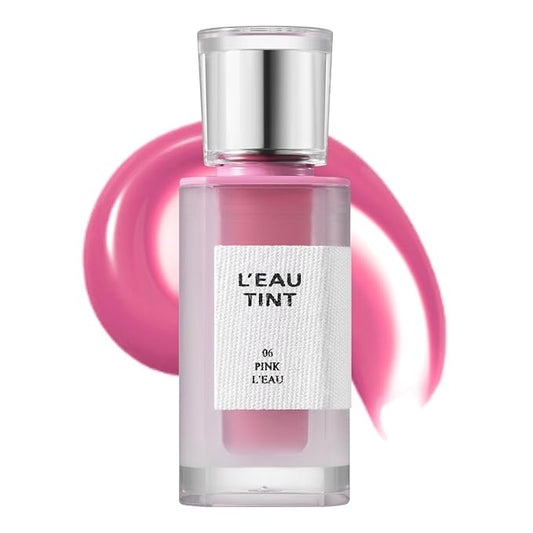 BBIA L’EAU Tint – Glossy & Glow Lip Stain, Watery Lip Tint, Non-Sticky, High Shine Finish, Long-lasting, Moisturizing, Lightweight, Natural, Daily Use, Vegan, Korean Lip Makeup (06 PINK L'EAU)