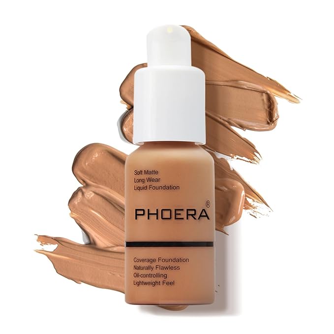 PHOERA Foundation Makeup Naturally Liquid Foundation Full Coverage 30ml