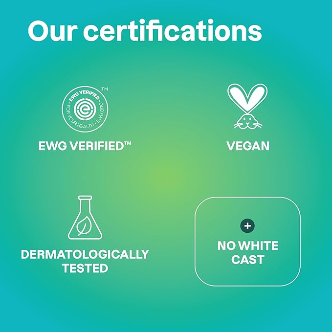 ATTITUDE Mineral Sunscreen with Zinc Oxide, SPF 30, EWG Verified, Broad Spectrum UVA/UVB Protection, Dermatologically Tested, Vegan, Unscented, 5.2 Ounces