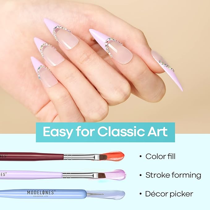 Modelones nail art brush set,