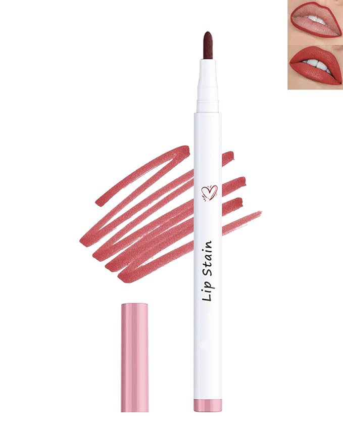 Lip Stain Marker Pen, Ruby Red Lip Liner Longlasting