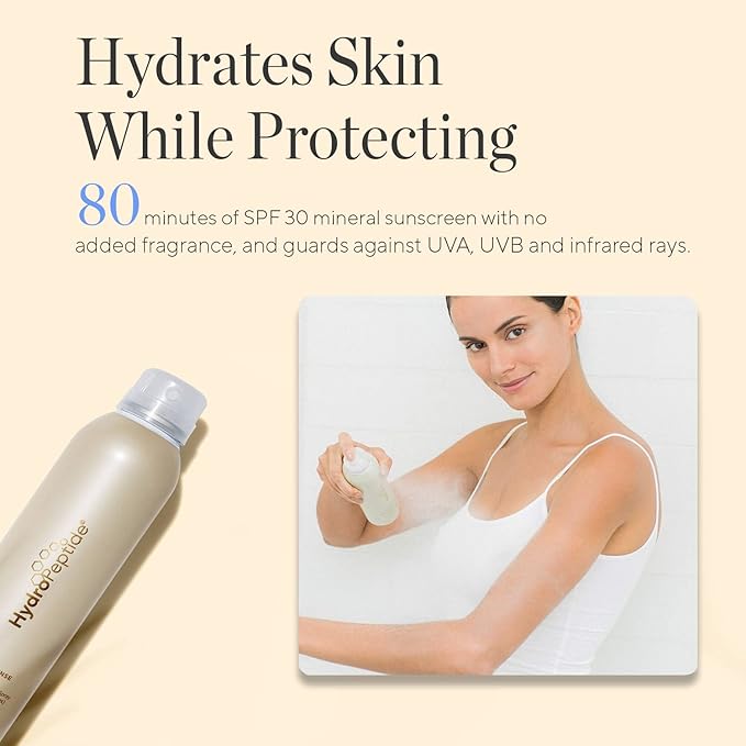 HydroPeptide Solar Defense Body SPF 40, Broad Spectrum, Water Resistant Sunscreen, Hydrates and Soothes, 6 Ounce