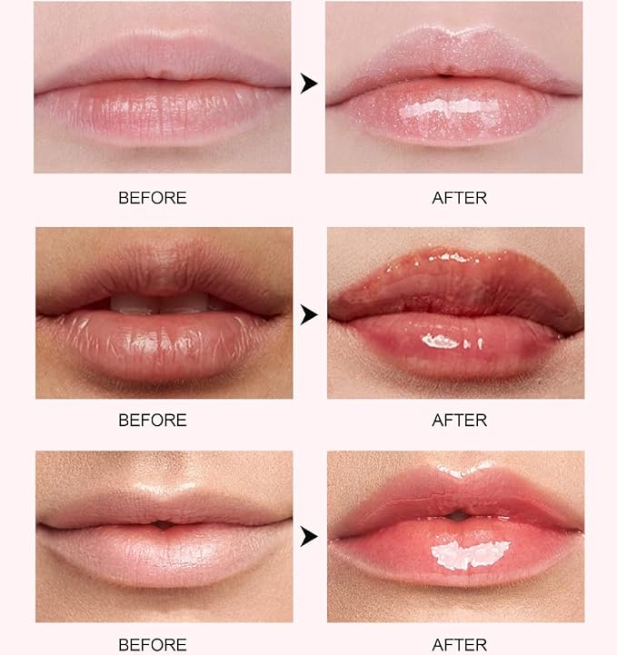 Lip Plumping Booster, Spicy Lip Lipstick, Lifter Gloss, Hydrating, Volumizes High-Shine Lip Plumping Lip Glass Mirror Lip Makeup Lip Glaze Plump & Pout Lip Plumper for Women Girls (01)