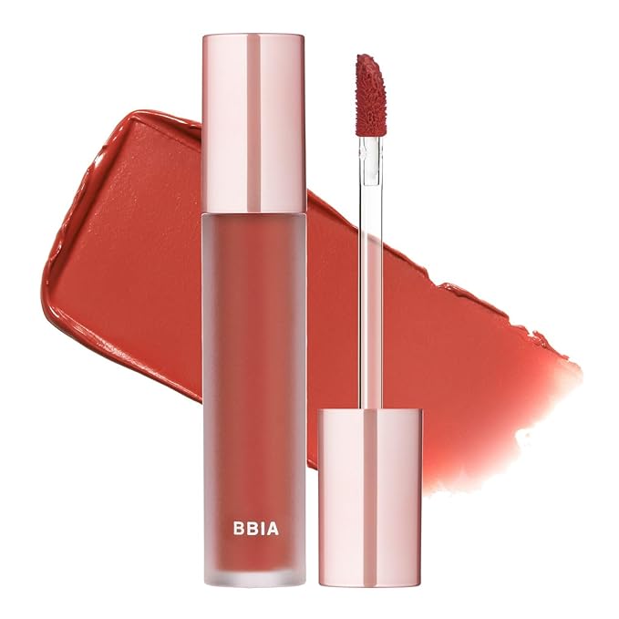 BBIA Last Velvet Tint - Soft & Creamy Matte Finish Lip Stain, Blur Effect with Velvety Texture, Long-Lasting, High Pigment, Lightweight, Non-Drying, Vegan, Korean Lip Makeup (V04 EXTRA MOOD)