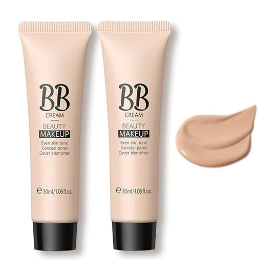 KWOLYKIM 2PCS Hydrating Makeup BB Cream, Tinted Moisturizer All Skin(Tan)