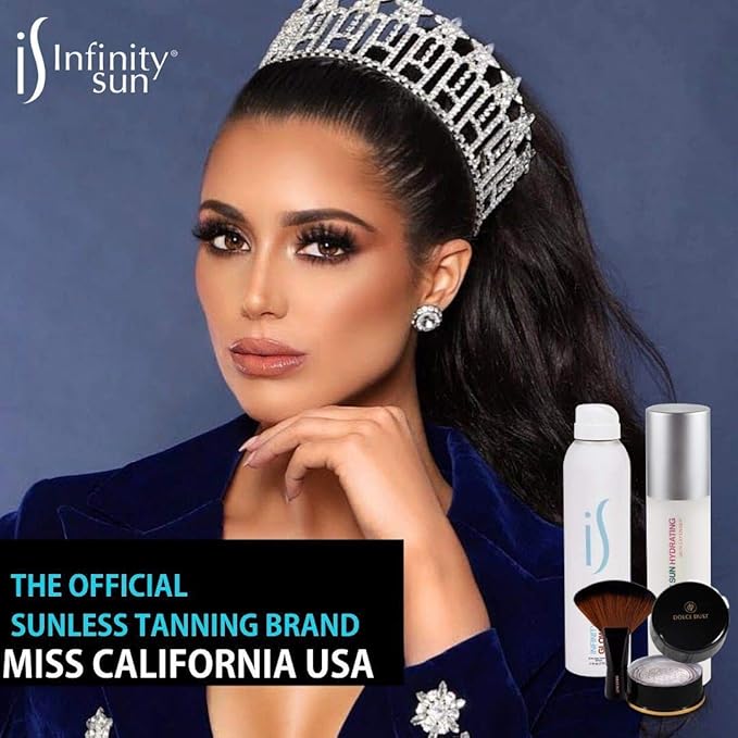 Glow on the Go | Quick drying, non-sticky Self Tanner Bronze Spray, Sunless Tanning and Antiaging Skin Care Spray for all Skin Tones | Natural Ingredients Streak Free | 6 fl oz