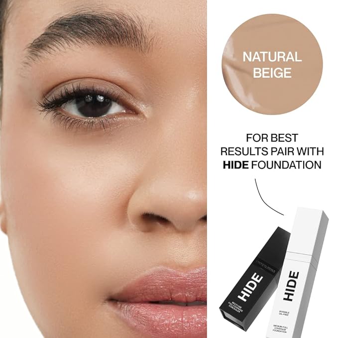 HIDE PREMIUM Liquid Foundation, Multi-Use Waterproof Foundation, Medium/Full 1 fl oz