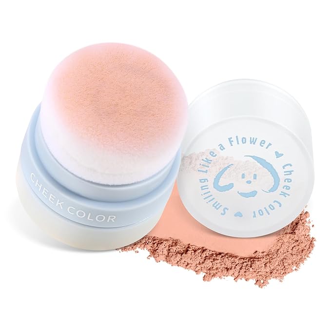 Boobeen Powder Blush for Cheeks, Air Cushion Matte
