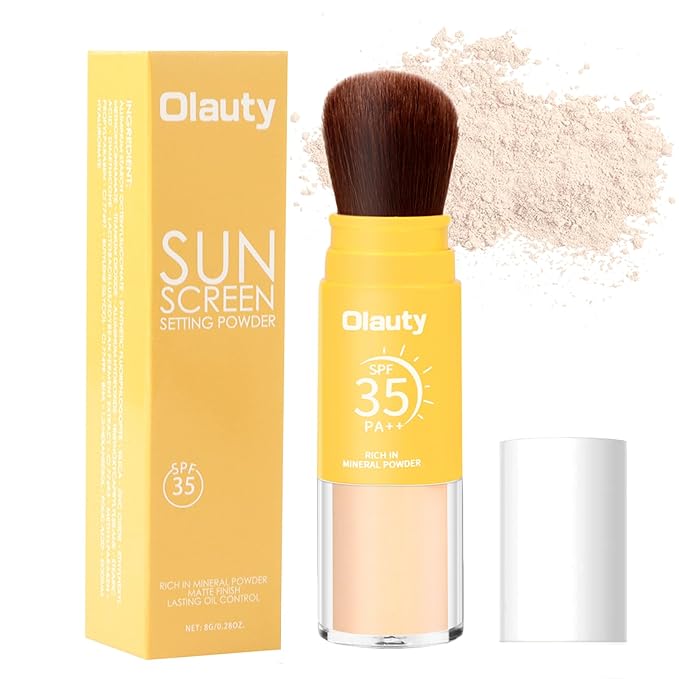 Mineral Sunscreen Setting Powder, SPF 35, Translucent Brush