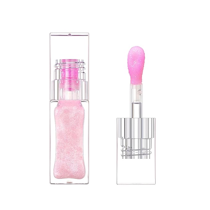 Magic Color Changing Moisturizing Lip Glow Oil - Big Brush Plumping Glimmer Lipstick, Fresh Texture, Hydrating, Non-Sticky Long Lasting Gloss