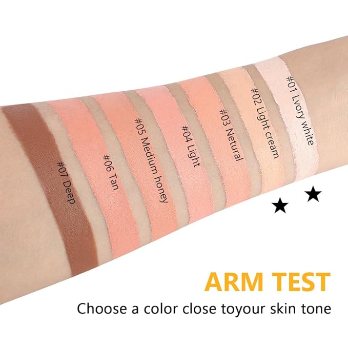 Kaely 2Pcs Pot Concealer Full Coverage Set,under Eye Correcting Concealer,01+02