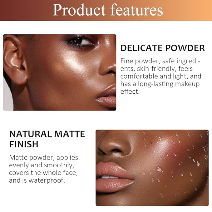 Pressed Matte Face Powder Makeup & Setting Powder 10g