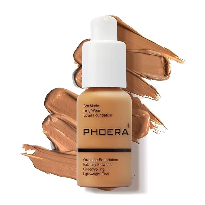 PHOERA Foundation Makeup Naturally Liquid Foundation Full Coverage 30ml