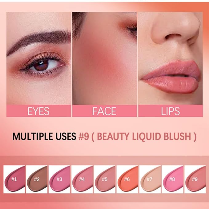 MAEPEOR Matte Liquid Blush 9 Colors Soft Cream (Color 08)