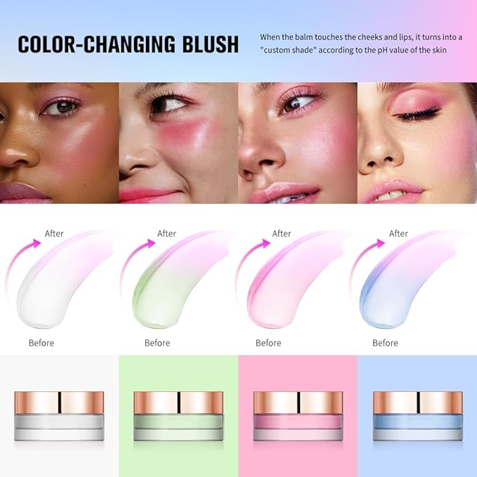 Color Change Blush Clear Liquid Blush Cream Moisturizing