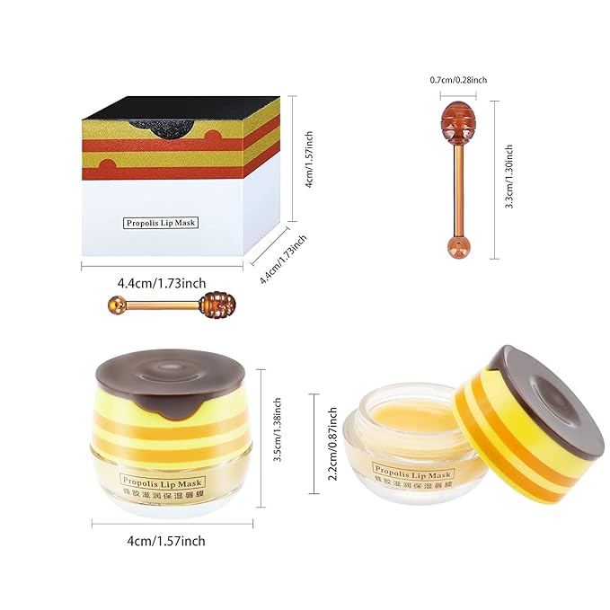 4PCS Bee Lip Balm Honey Lip Exfoliator