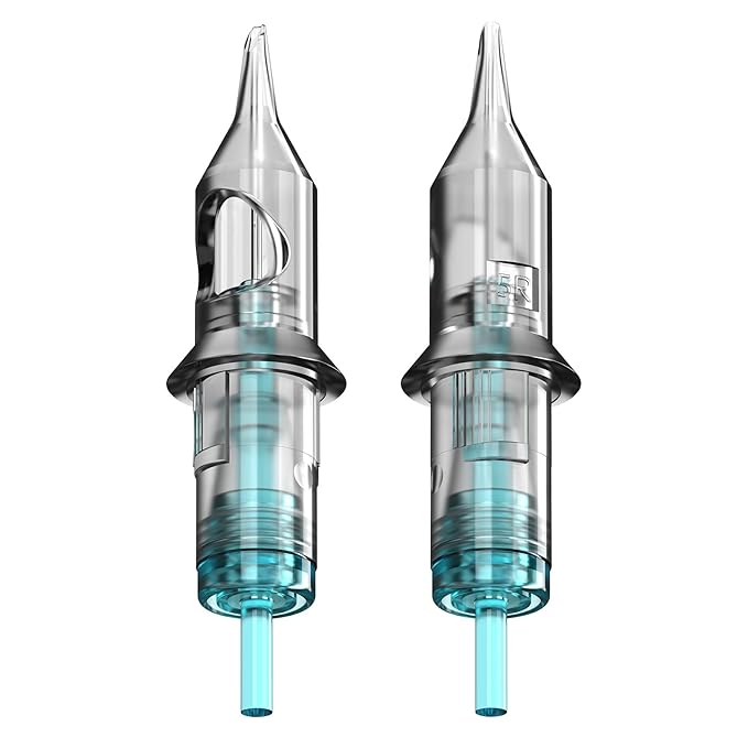 STIGMA Aquamarine Knight Bugpin Disposable Tattoo Cartridge Needles Tattoo Cartridges Assorted Sizes 50pcs of Round Liner #10/#12 (1003RL 1005RL 1007RL 1203RL 1205RL) EN02B-50KIT-I