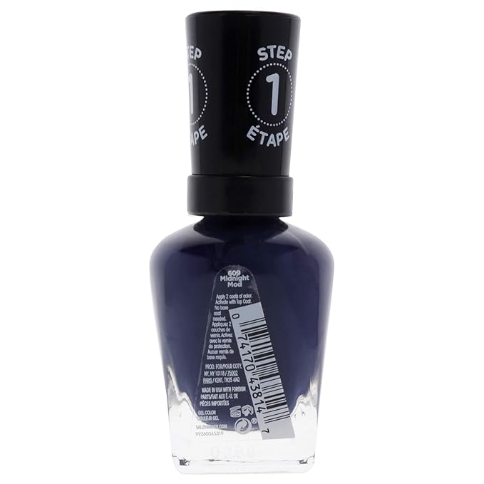 Sally Hansen Miracle Gel Nail Polish, Midnight Mod, 0.5 Fl Oz (Pack of 3)