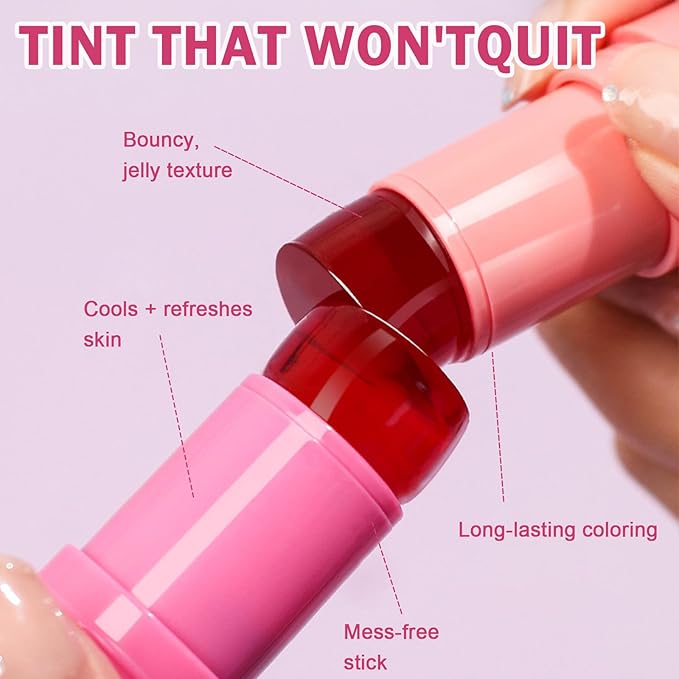 Cooling Water Jelly Tint/Blush, Chill Splash (Berry+Red) Multi-Use Lip