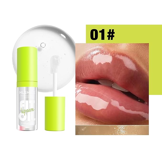 8 Colors Lip Oil Lip Glaze, Big Brush Lip