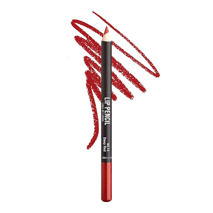 KISS New York Professional Slim Lip Pencil, Creamy Soft Lip Liner, Smooth Long-Lasting Rich Lip Color, Natural Lip Makeup, Water-Resistant Lip Crayon (Deep Red)