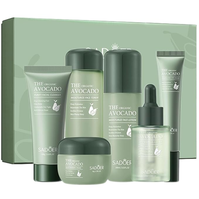 Avocado Skincare Sets, 6Pcs Skincare Gift moisturizing