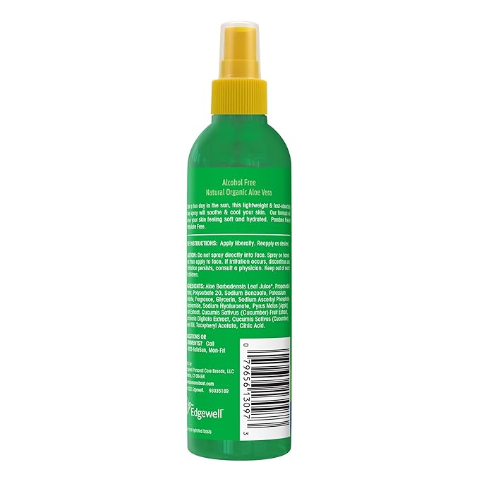 Banana Boat Aloe After Sun Spray, 6oz | Aloe Vera Spray with Cucumber Extract and Vitamin E, After Sun Care, After Sun Aloe, Aloe Spray for Sunburn Relief, 6oz