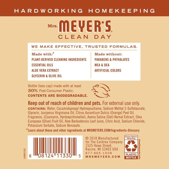 Mrs. Meyer's Liquid Hand Soap Refill, Oat Blossom 33 Fl Oz. (Pack of 2)