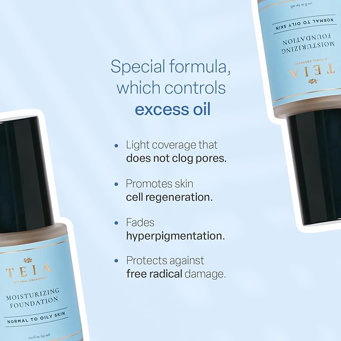 TEIA Cosmetics - Moisturizing Light Coverage Foundation, Natural (NUDE BEIGE)