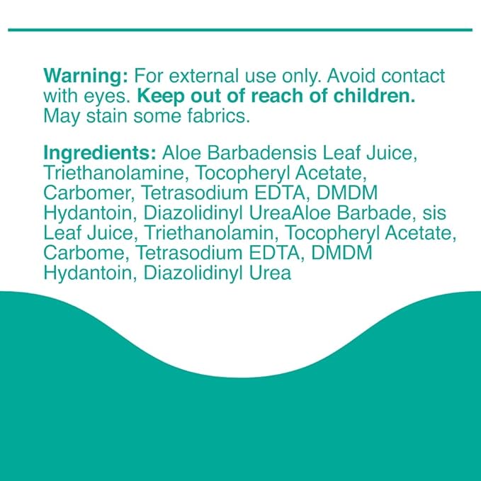 Aloe Vera Gel for Skin - 100% Pure & Natural Organic, Moisturizing, Face Skin & Hair Care, Sun Burn Relief, Hydrating & Soothing for Dry Skin, Made in USA, Unscented, 16 oz (Pack of 2)