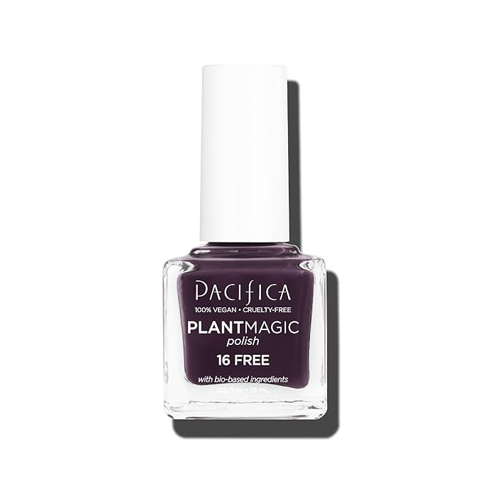 Pacifica Natural Nail Polish – Plant Magic Translucent Purple Nail Base - Plant Based, Non-Toxic & Clinically Tested - Lasting Colors, Chip-Resistant, Clean Beauty, Dermatologist Approved, Royals