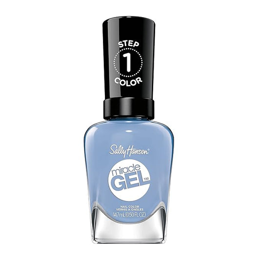 Sally Hansen Miracle Gel™, Cozy Chic Comfy Co-sea, Long Lasting, Gel-Like Formula, No UV Lamp Needed, Blue Nail Polish
