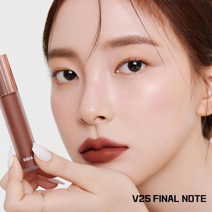 BBIA Last Velvet Tint - Soft & Creamy Matte Finish Lip Stain, Blur Effect with Velvety Texture, Long-Lasting, High Pigment, Lightweight, Non-Drying, Vegan, Korean Lip Makeup (V25 FINAL NOTE)
