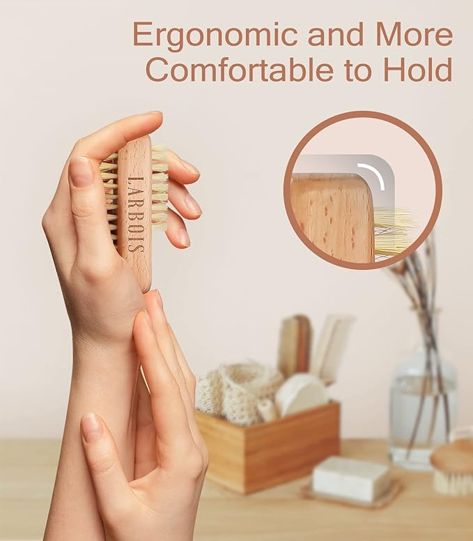 Nail brush for cleaning fingernails,