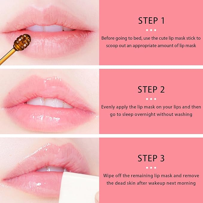 4PCS Bee Lip Balm Honey Lip Exfoliator